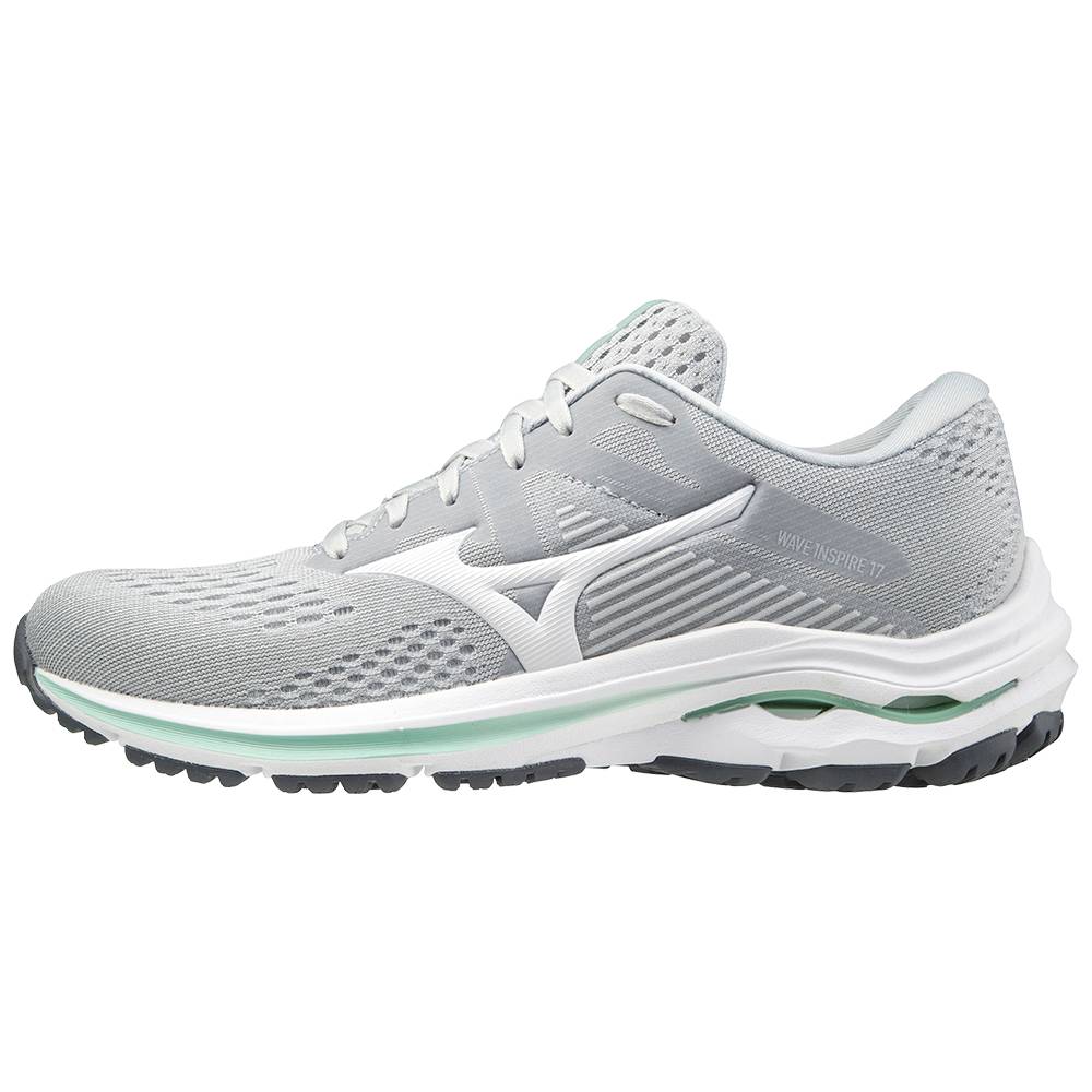 Tenis Para Correr Mizuno Wave Inspire 17 Para Mujer Grises/Blancos 1430259-ZQ